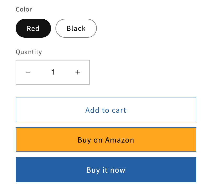 Shopify 产品页 Buy on Amazon 亚马逊购买按钮