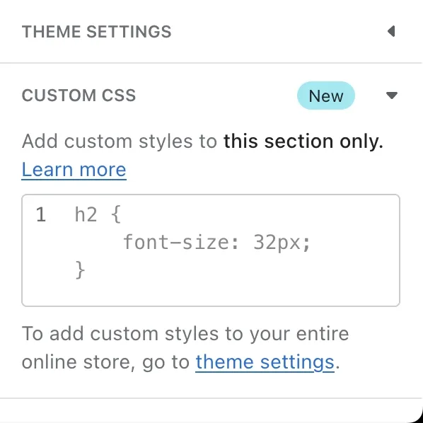 Shopify Custom CSS