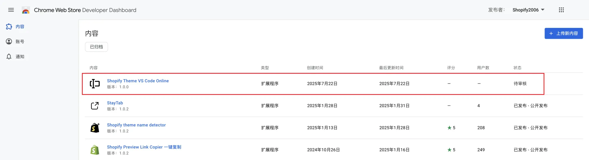 Shopify-extension-Chrome-store-dashboard